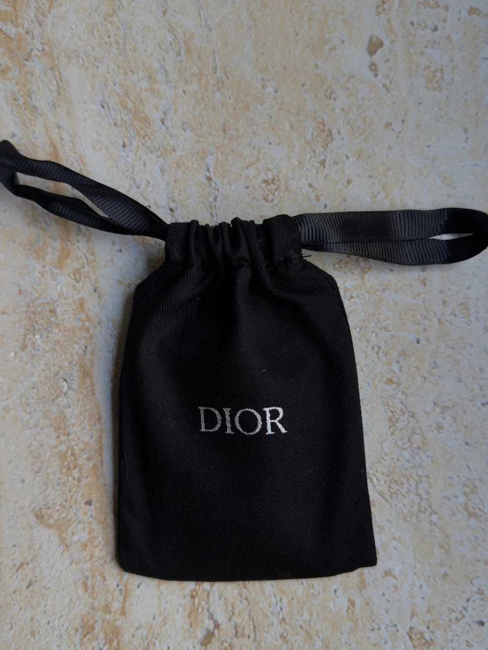 Dior Black Quilted Leather Card Slot Phone Wallet with CD Detail